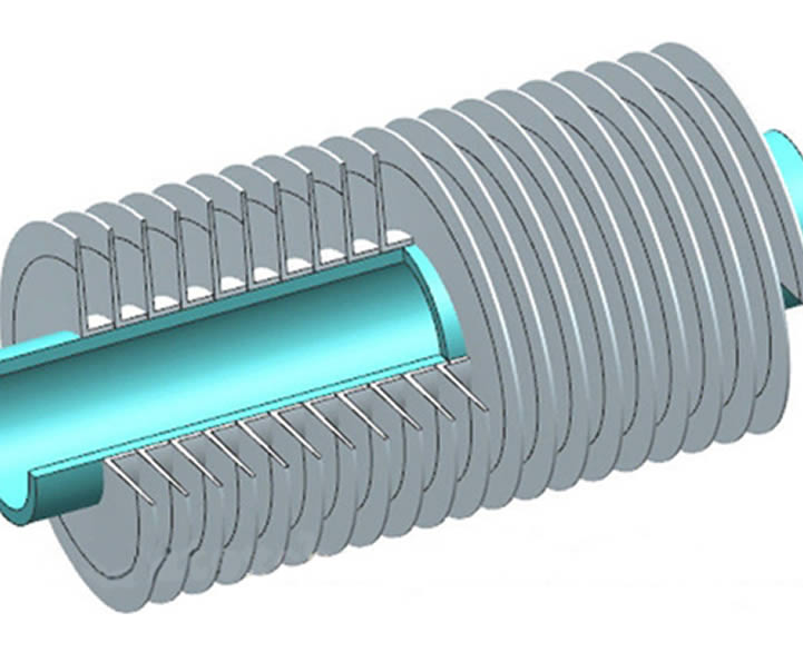 L Type finned tube for heat exchanger