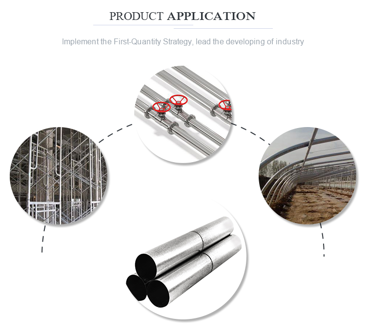 Pre-galvanized steel pipe application