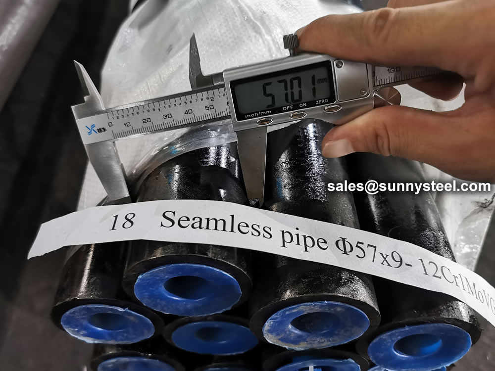 Size measurement of 12Cr1MoVG pipe
