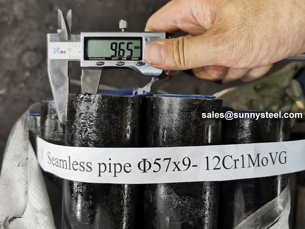 Size measurement of 12Cr1MoVG pipe